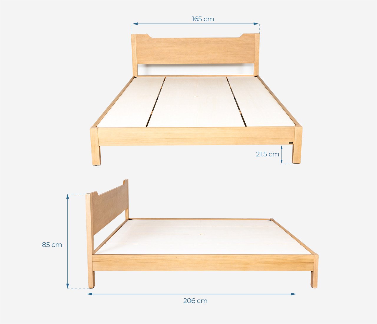 Kích thước giường ngủ gỗ MALAGA 301